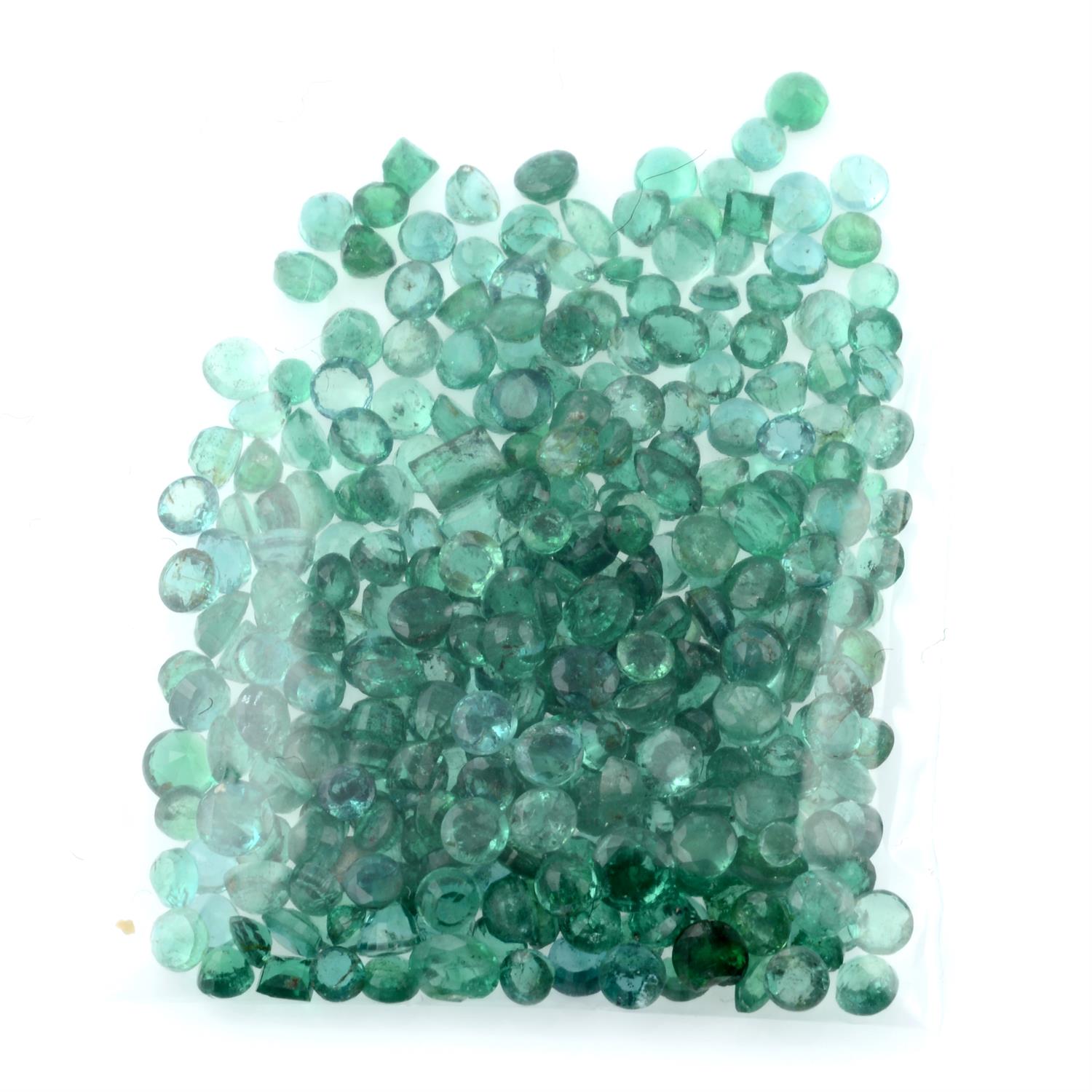 Selection of circular shape emeralds, weighing 38.46ct - Image 2 of 2