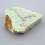 Selection of vari-shape opal doublets, boulder opal and two pieces of rough opals, weighing 118grams