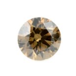 A brilliant cut fancy deep brown diamond, weighing 0.60ct