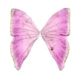 Pair of carved tourmalines, weighing 13ct. Featuring butterfly wings