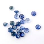 Selection of circular shape sapphires, weighing 20ct