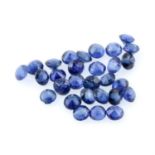 Selection of circular shape sapphires, weighing 8.65ct