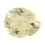 A pear shape scapolite, weighing 12.16ct