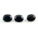 Twenty oval shape sapphires, weighing 8.73ct