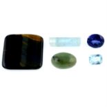 Selection of gemstones and cubic zirconias, net weight 90grams. To include quartz, CZs,