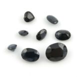 Selection of vari-shape blue sapphires, weighng 86.66ct