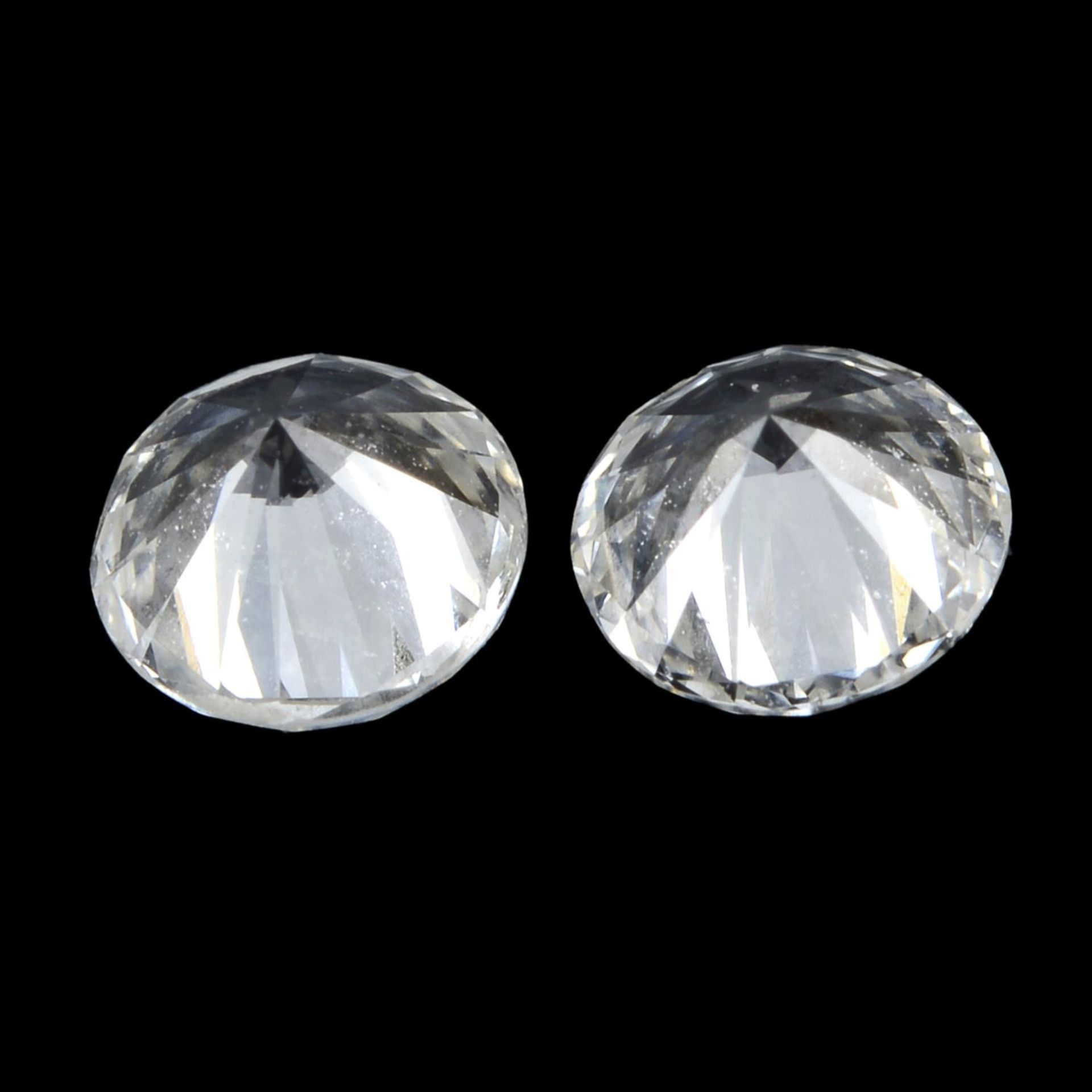 Pair of brilliant cut diamonds weighing 0.55ct - Bild 2 aus 2