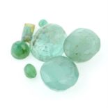 Selection of vari-shape emeralds, weighing 16.18ct