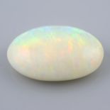 An oval shape opal cabochon, weighing 43.20ct