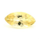 A marquise shape beryl, weighing 11.21ct