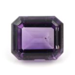 A rectangular shape amethyst, weighing 29.48ct