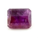 A rectangular shape ruby, weighing 4.47ct