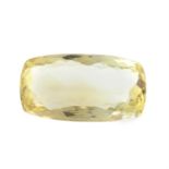 A cushion cut citrine, weighing 39.65ct