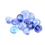 Selection of circular shape sapphires, weighing 10.49ct