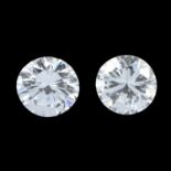 Pair of brilliant cut diamonds weighing 0.50ct