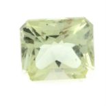 A rectangular shape apatite, weighing 7.66ct