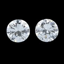 Pair of brilliant cut diamonds weighing 0.55ct