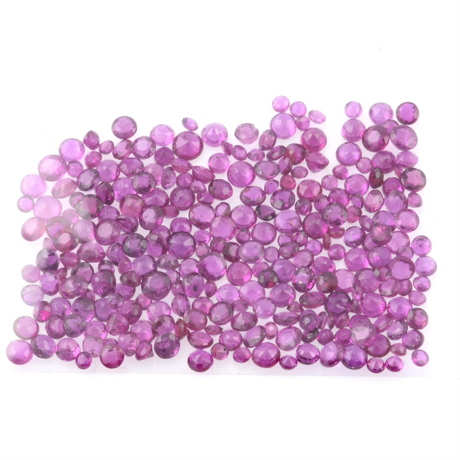 Selection of circular shape rubies, weighing 12.19ct - Image 2 of 2