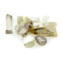 Selection of rough and faceted diamonds, weighing 8.95ct