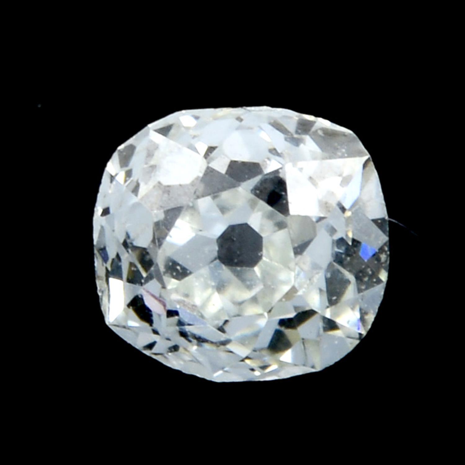 An old mine cut diamond, weighing 0.25ct