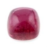 A square shape tourmaline cabochon, weighing 35.25ct