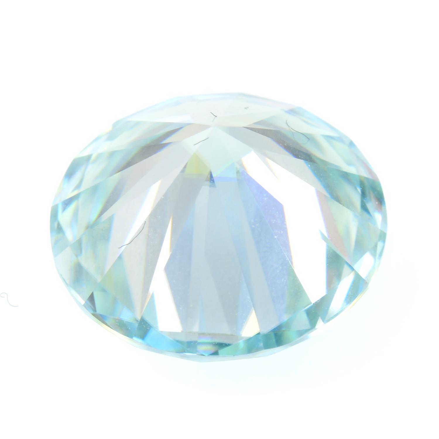 A circular shape synthetic green moissanite, weighing 7.52ct - Image 2 of 2