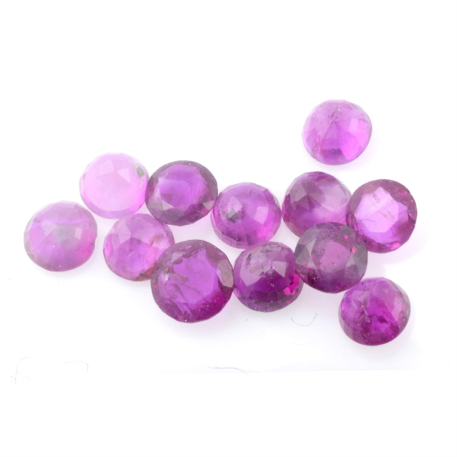 Eighteen circular shape burmese rubies, weighing 9.71ct - Image 2 of 2