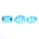 Selection of vari-shape topazes, weighing 226.42ct