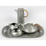 An English Pewter Solkets tea set.