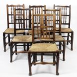 A composed set of twelve 19th century dining room chairs.