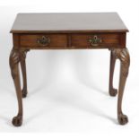 A 19th century mahogany side table.