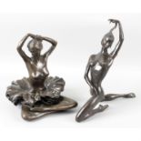 Tom Merrifield bronze ballerina figure, with another similar example. (2).