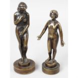 Two small bronze figurines.