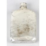 An early Victorian silver hip flask.