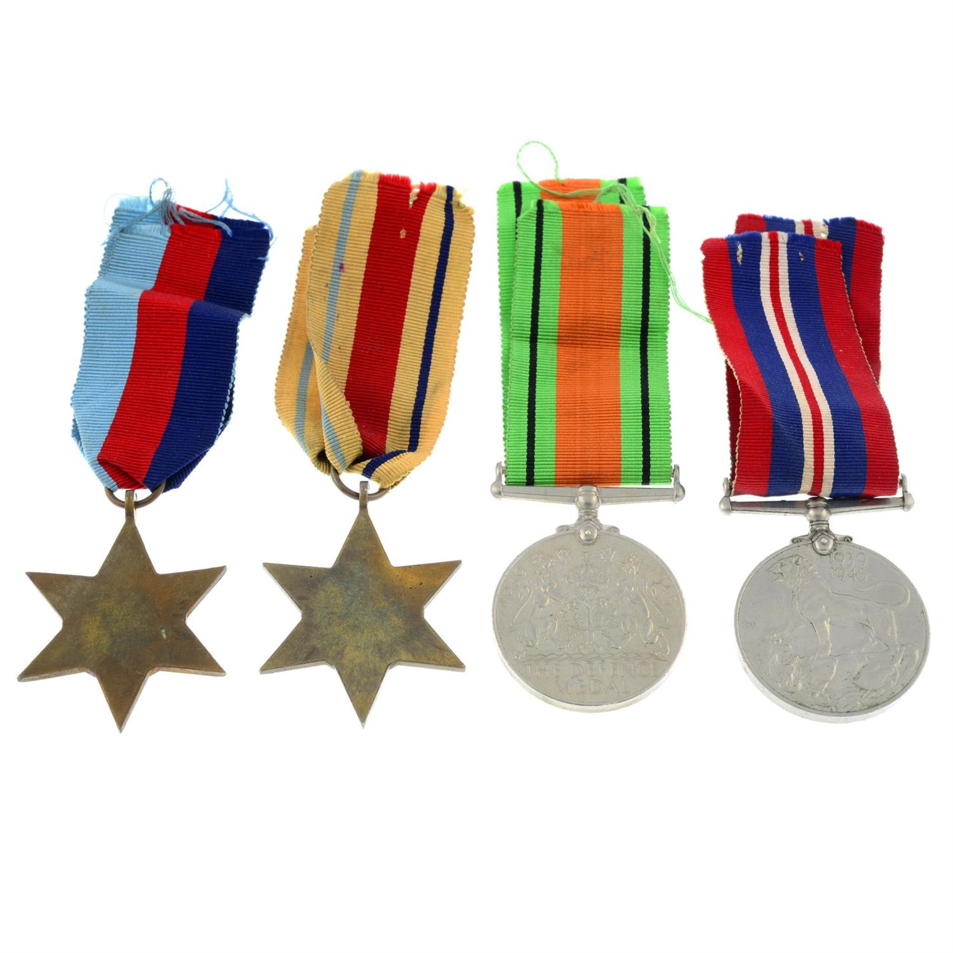 A group of four WWII medals, together with Efficiency Medal (Territorial). (5). - Image 2 of 4