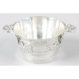 A Victorian Scottish silver twin-handled sugar bowl, with fruiting vine detail.