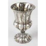 A William IV silver goblet.