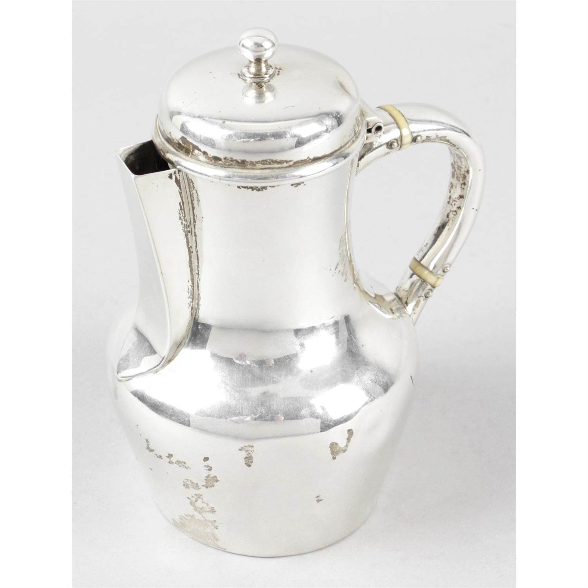 A Victorian Scottish silver lidded jug.