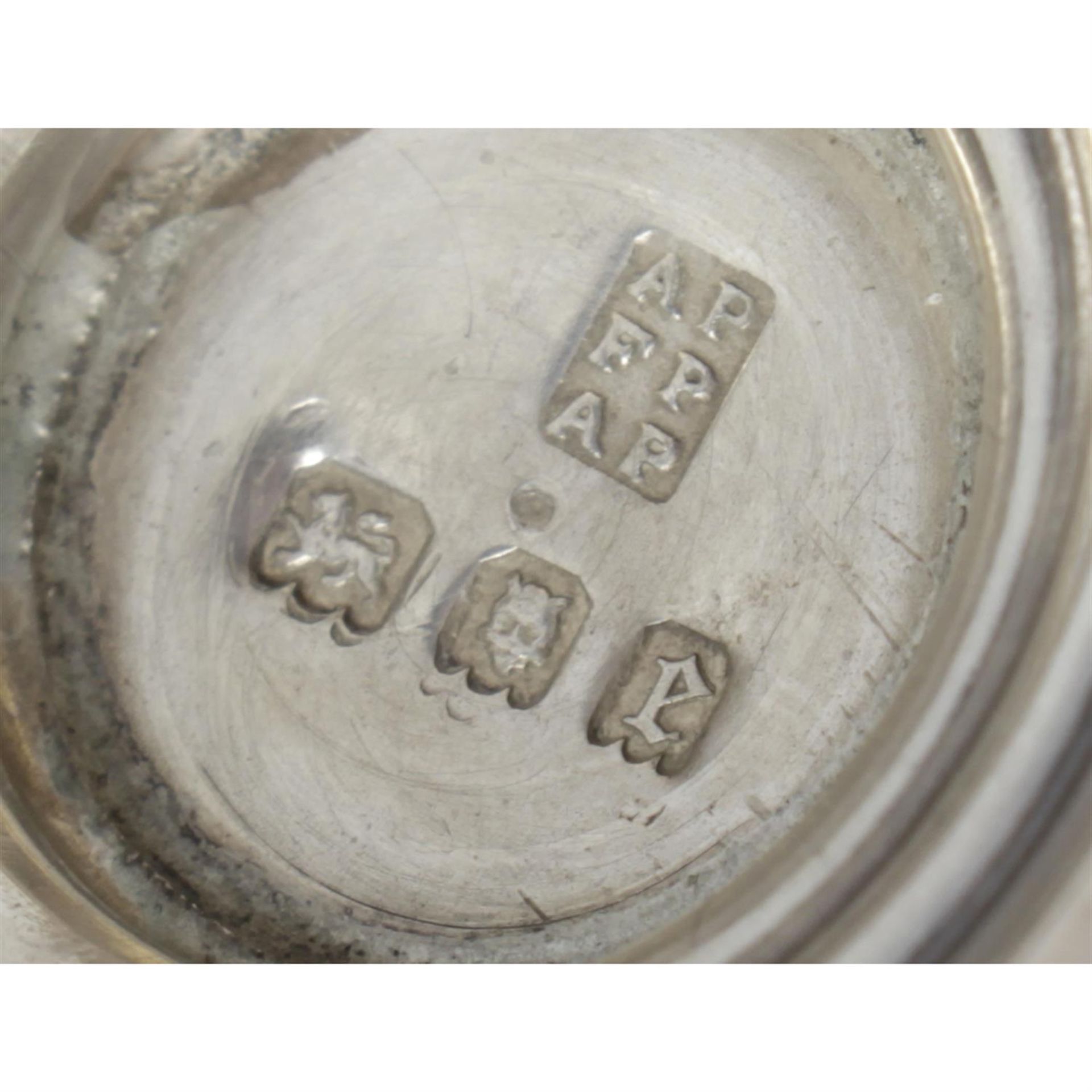 Two late Victorian silver cream jugs, together with a 1920's silver pepperette. (3). - Image 3 of 3