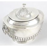 A late Victorian silver lidded pot.