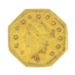 USA, Fractional octagonal gold ¼-Dollar 1866.