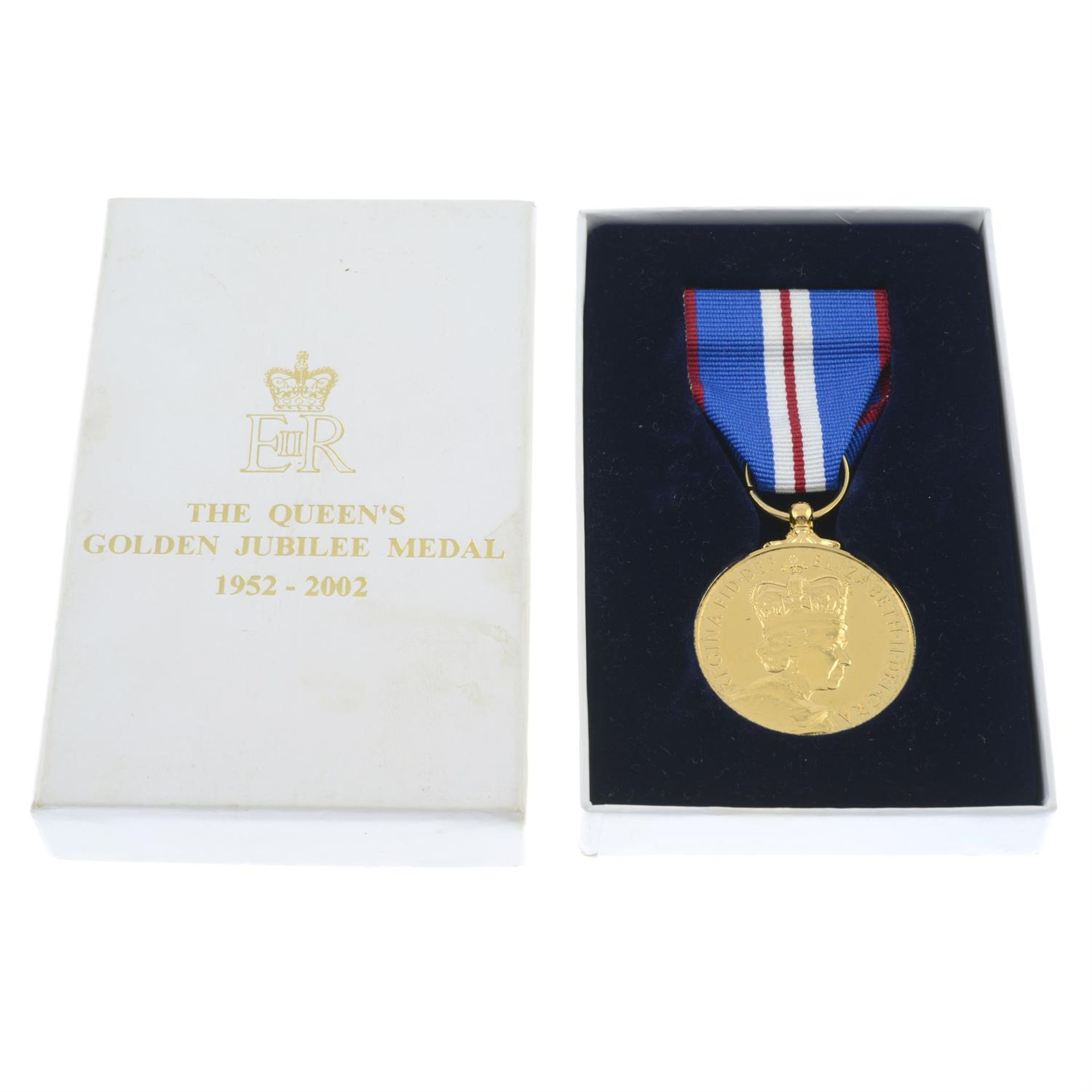 MBE breast badge (Civil Division); together with a Golden Jubilee Medal 2002. (2). - Image 3 of 3