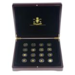 World Gold Miniature Coins (16), a set of fine gold coin miniatures.