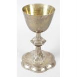 A 1930's silver chalice.