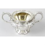 A William IV silver twin-handled pedestal sugar bowl.