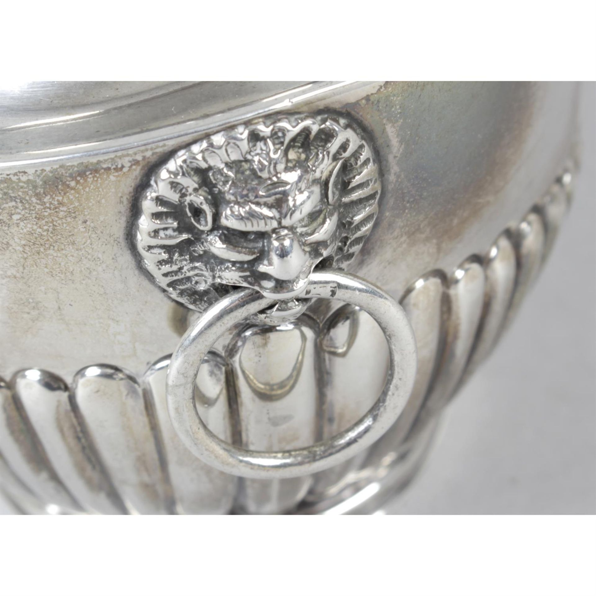 A late Victorian silver lidded pot. - Image 3 of 4