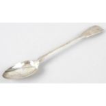 A mid-Victorian silver basting spoon, in Fiddle Thread pattern.