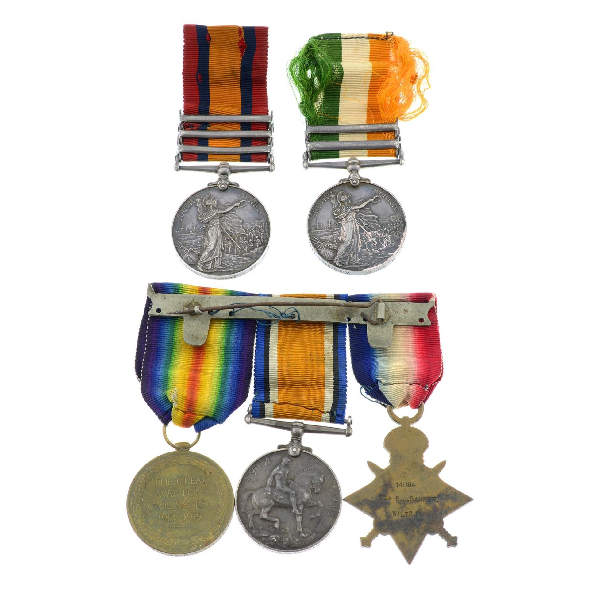 A Queens South Africa Medal & Kings South Africa Medal, together with a Great War Trio. - Image 2 of 4