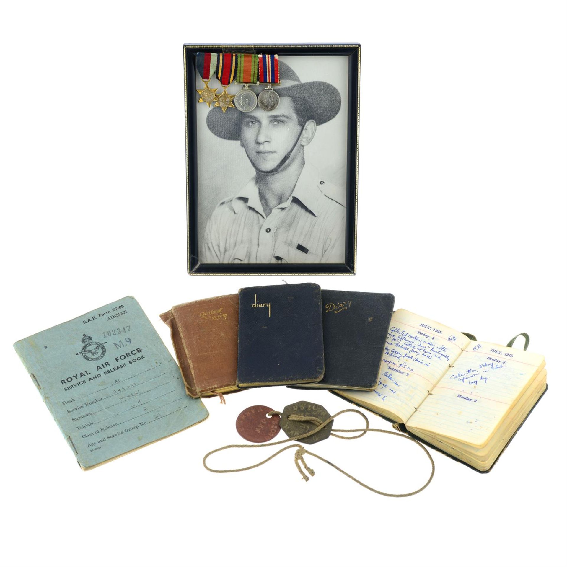 A WWII group of four medals, plus a selection of ephemera, etc. - Image 4 of 6