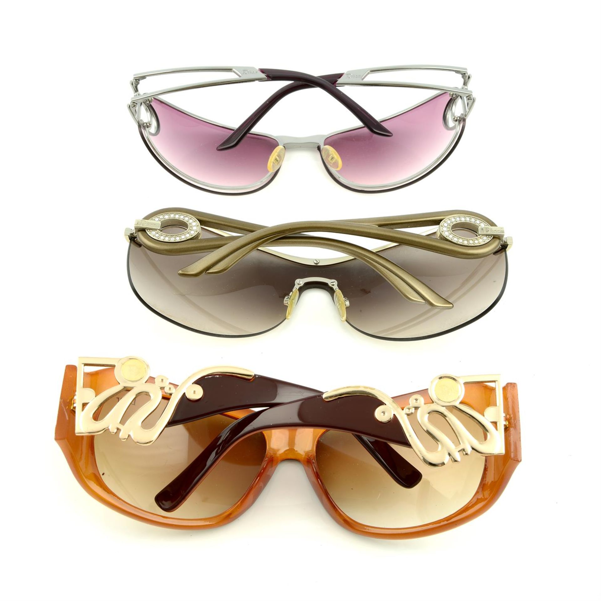CHRISTIAN DIOR - three pairs of sunglasses. - Bild 2 aus 3